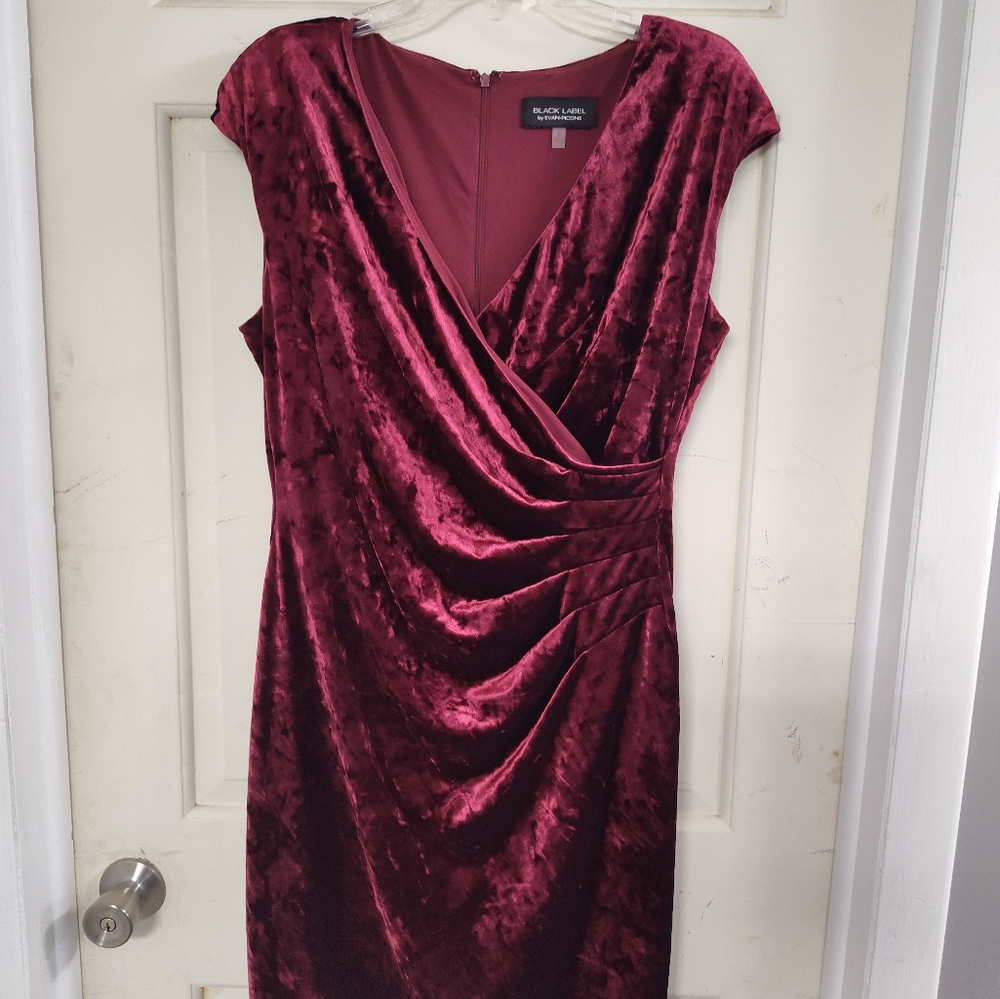 Red Ruched Wrap Mini Dress V-Neck Cap Sleeve